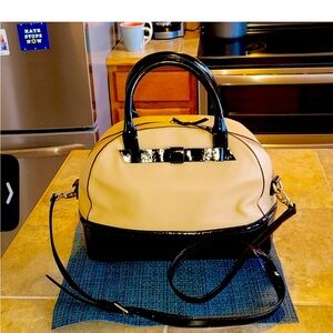 🤎🖤 KATE SPADE Colorblock Vintage Dome Satchel/Crossbody bag 🤎🖤